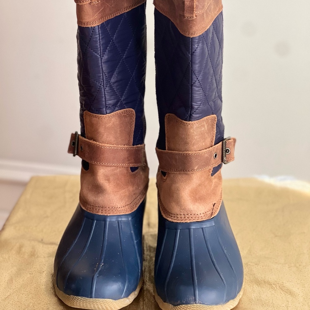Stylish Brown and Blue Women's Boots
